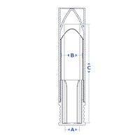 Embalaje para herramientas de mango cilíndrico